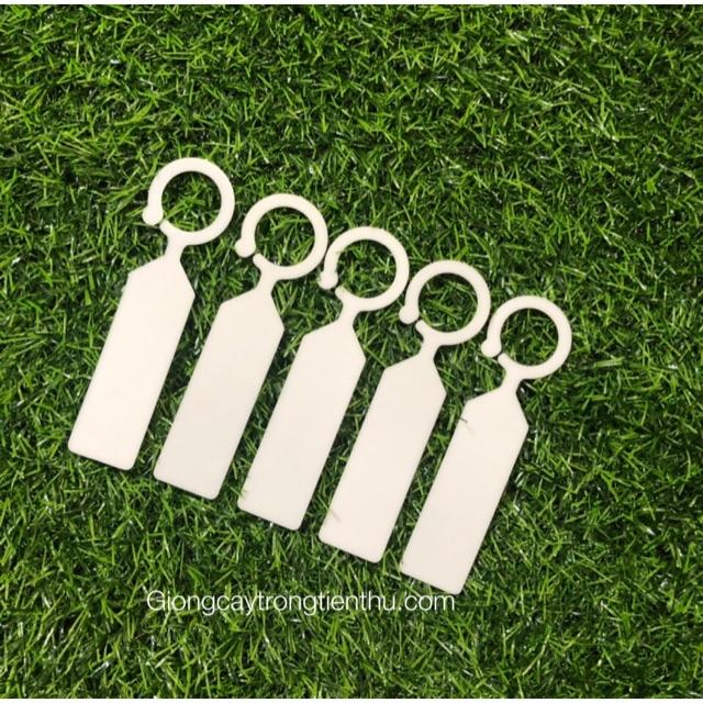 C SET 50 THẺ GHI TÊN CÂY TRỒNG ĐỒ VẬT DẠNG TREO MÀU TRẮNG