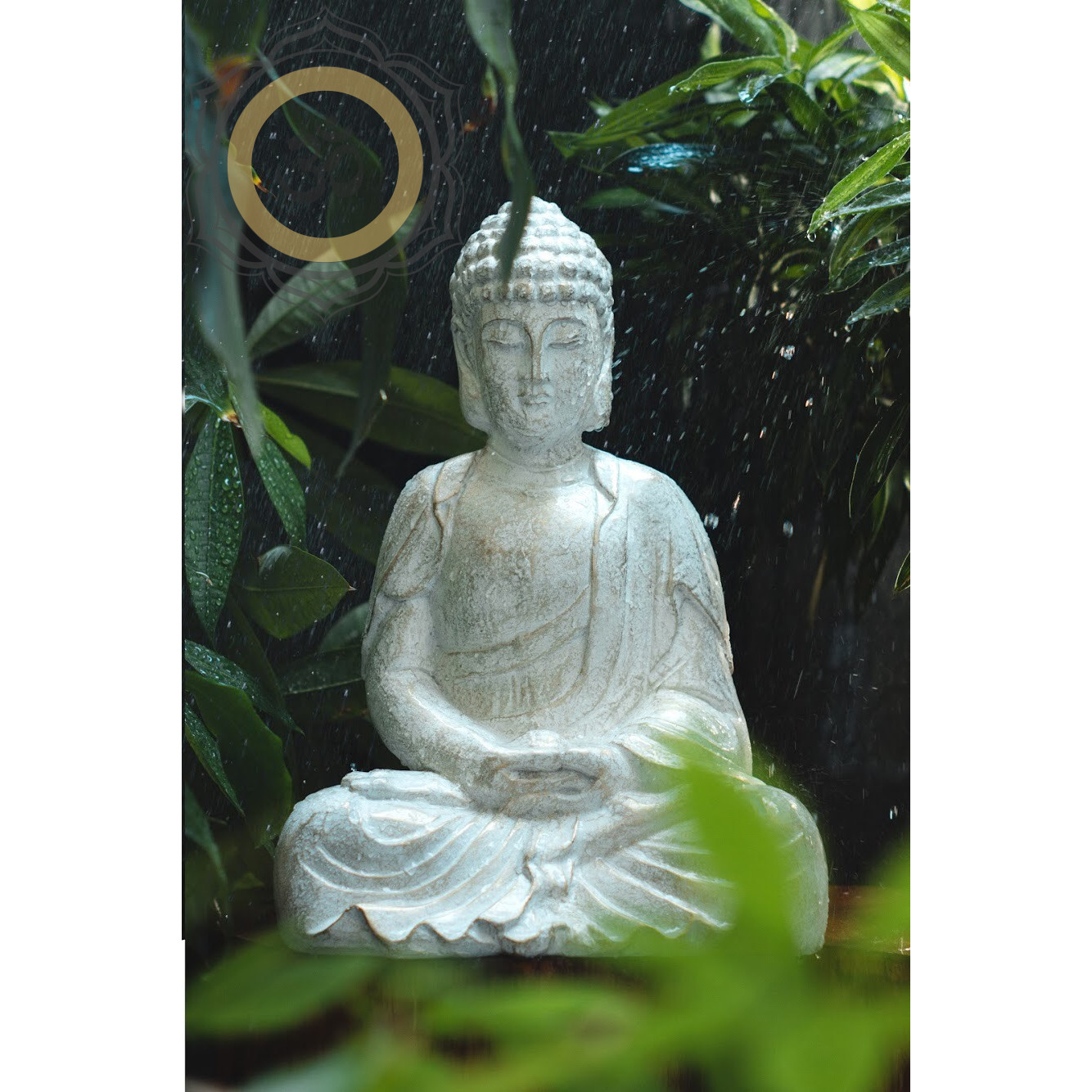 Tượng Phật Thiền Ôm Châu - Sân Vườn