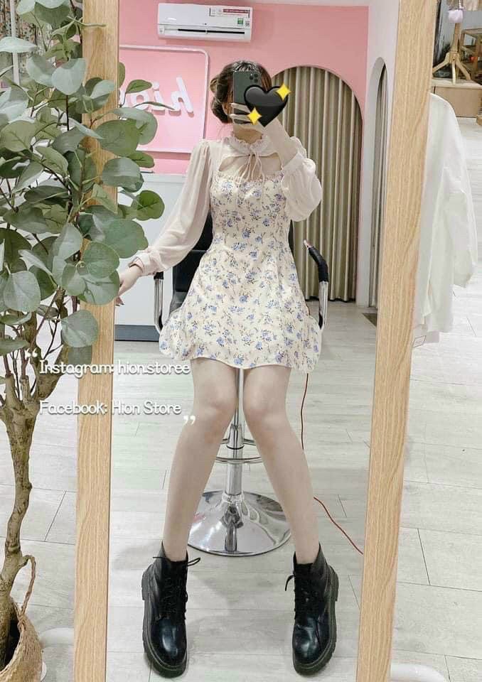 Đầm Nữ Thiết Kế Tay Voan Phong Cách Cổ Kiểu Chất Liệu Kate Lụa Thời Trang