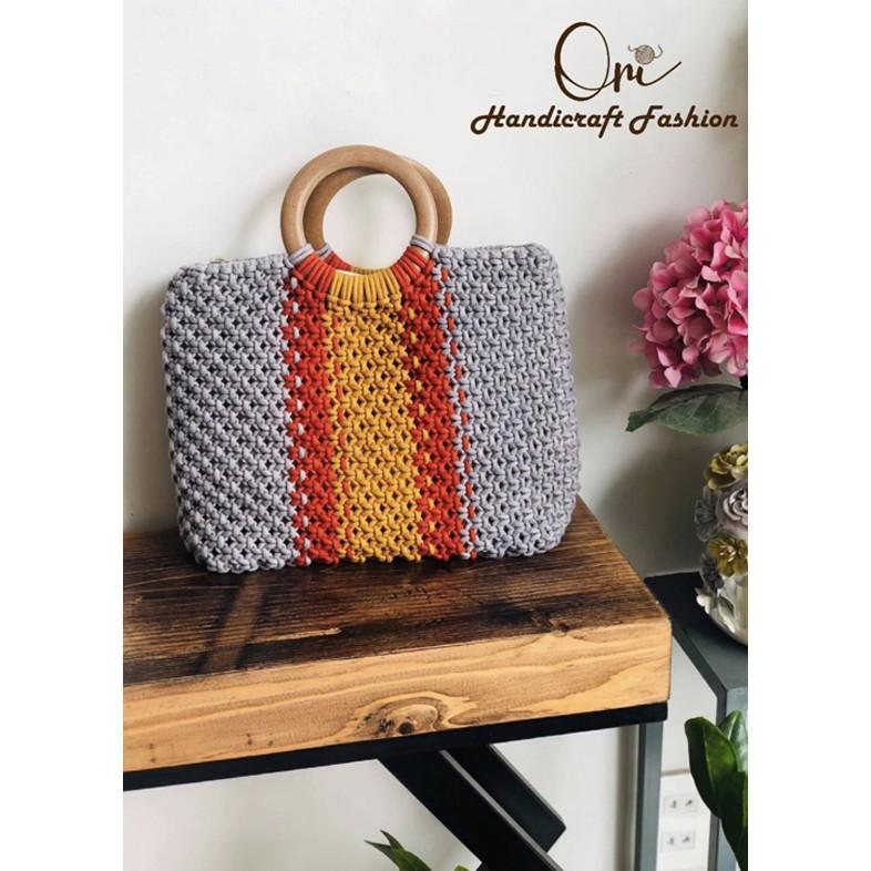 Túi Xách Quai Gỗ Macrame