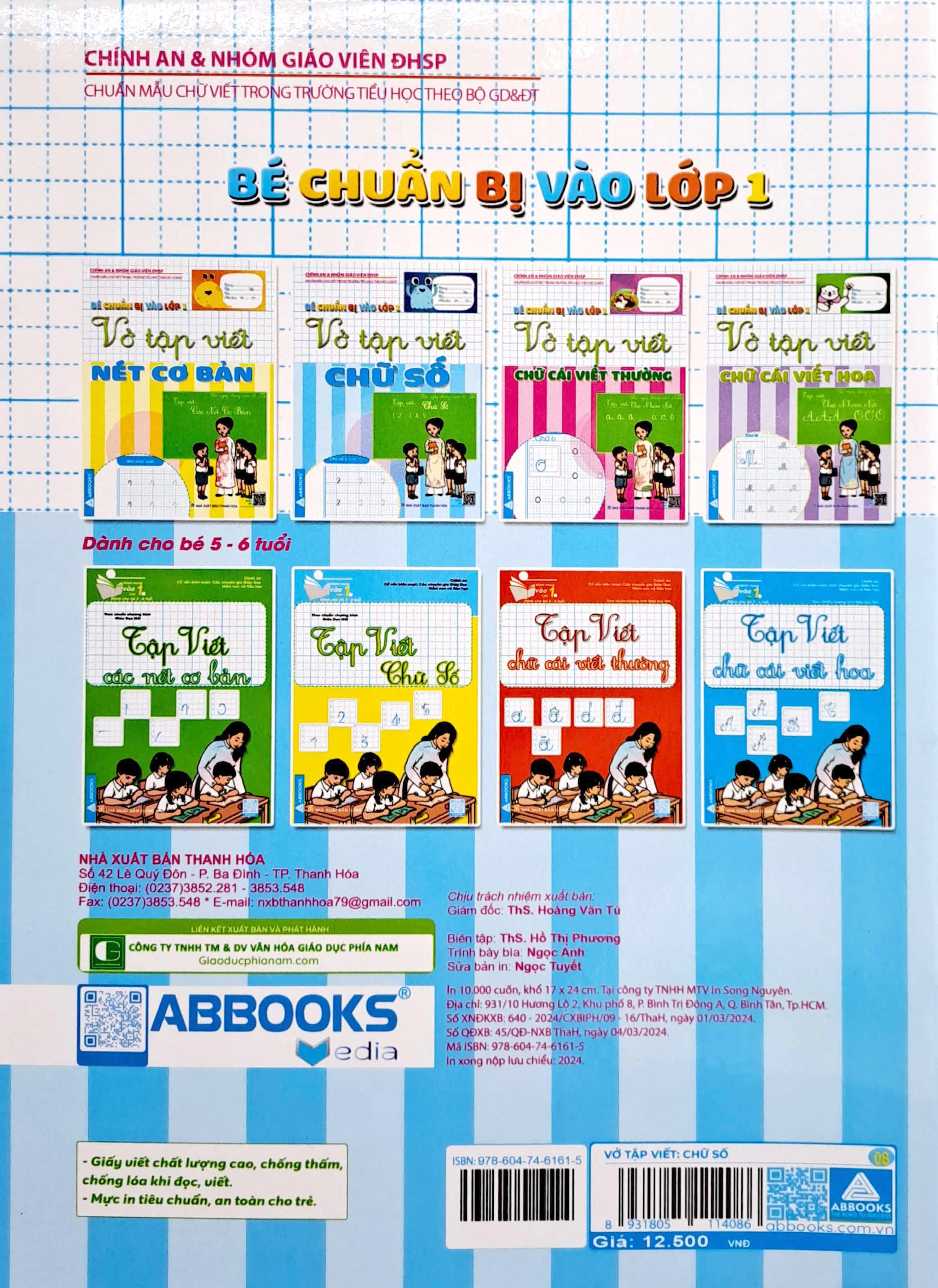 Bé Chuẩn Bị Vào Lớp 1 - Vở Tập Viết Chữ Số