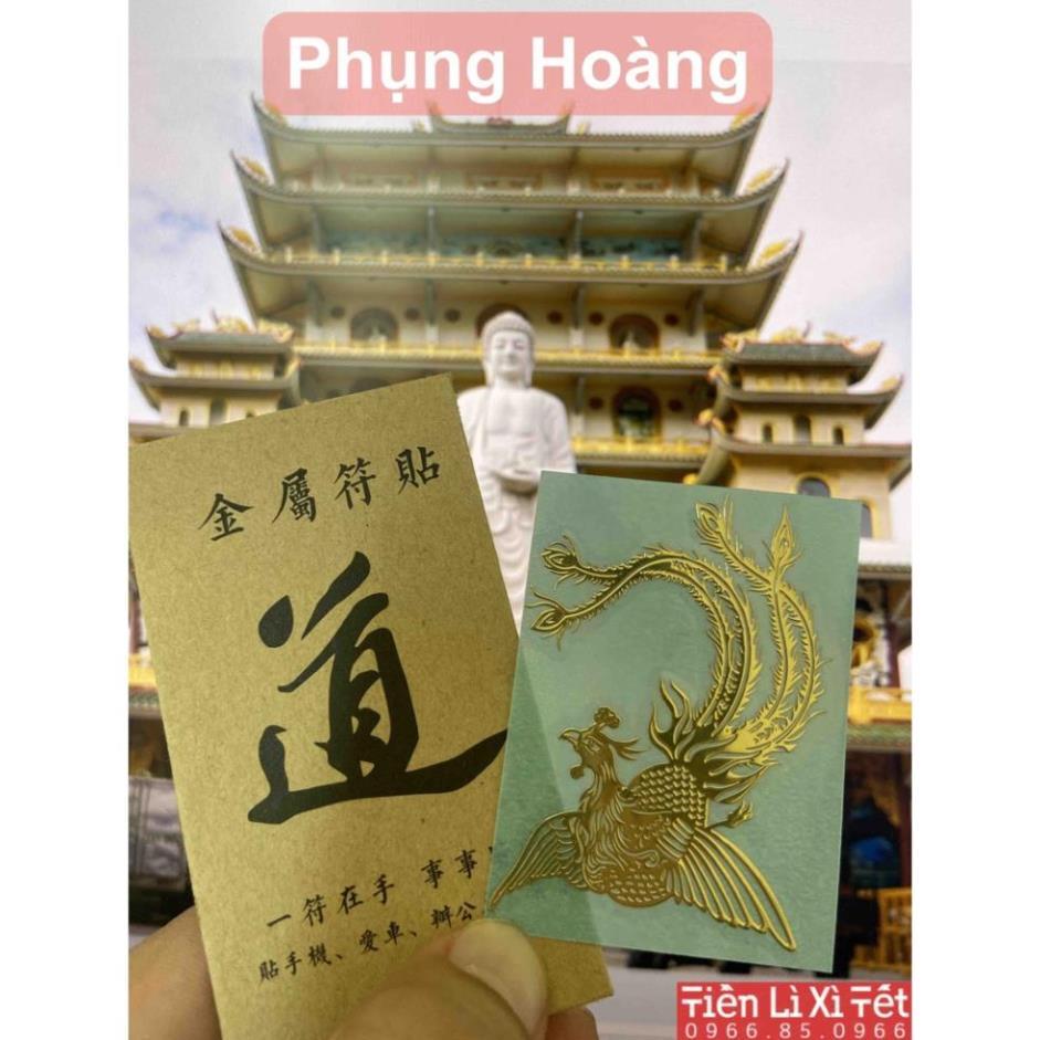 Miếng dán điện thoại con Phụng (Phượng) Hoàng , linh phù Phượng Hoàng may mắn