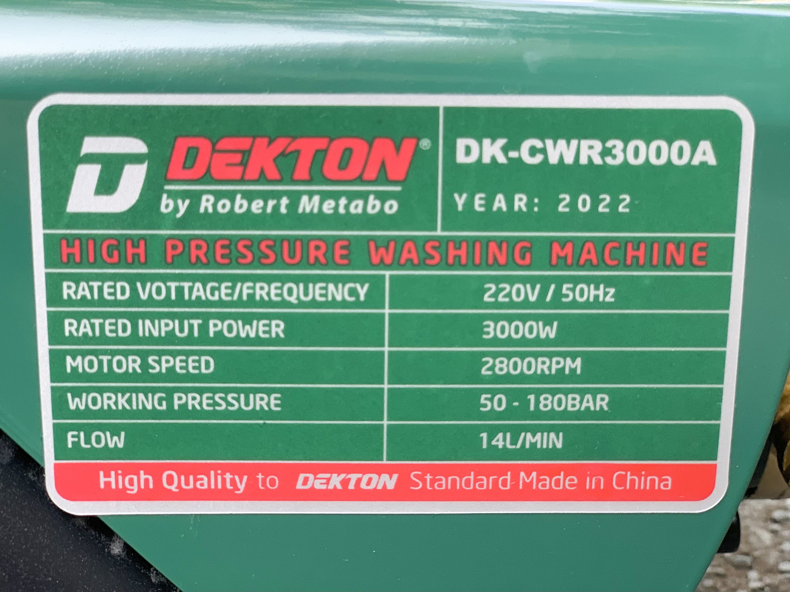 Máy Rửa Xe 3000W Dekton DK-CWR3000A