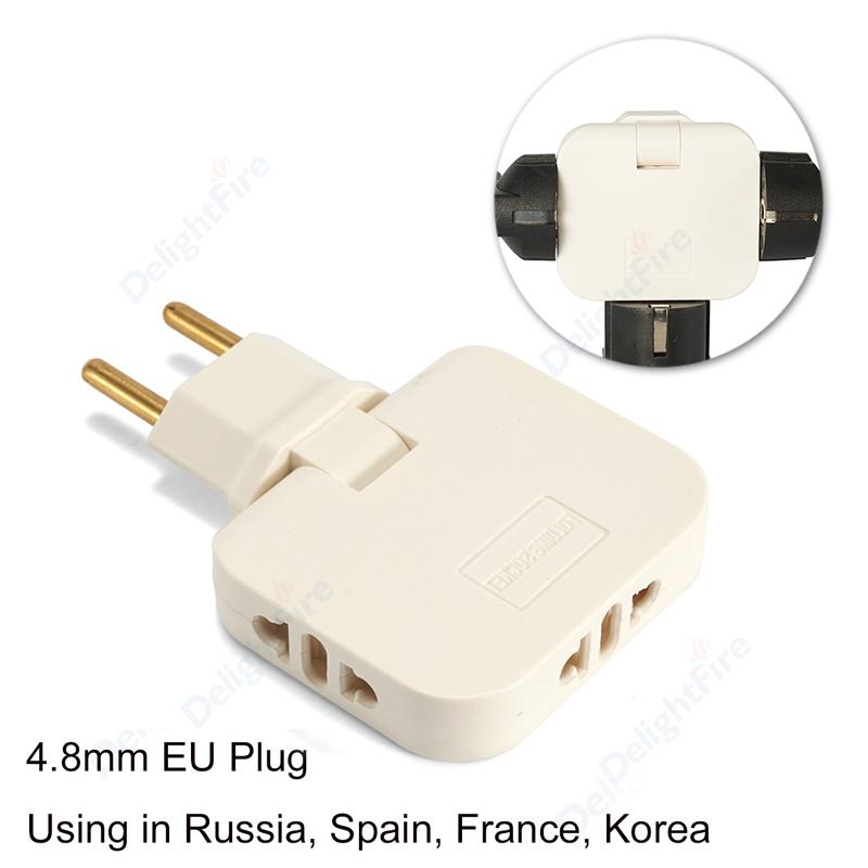 3 trong 1 Bộ điều hợp phích cắm EU chúng tôi đến EU Ổ cắm điện Bộ điều hợp điện