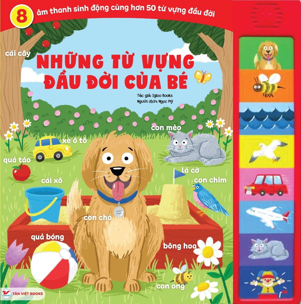 Sách Âm Thanh - 8 Âm Thanh Sinh Động - Những Từ Vựng Đầu Đời Của Bé - TV