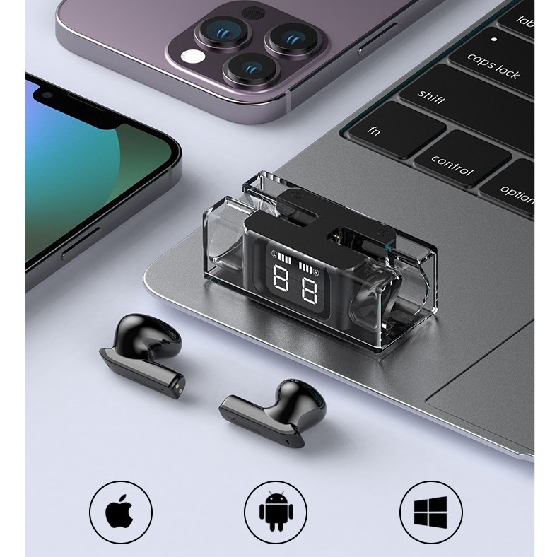 Pin 4 Tháng - Tai Nghe Bluetooth Không Dây Nhét Tai Bluetooth 5.3 LT/E PRO TWS True Wireless, Micro Ghi Âm, Cảm Ứng - Cho Điện Thoại, Laptop, Máy Tính Bàn, Máy Tính Bảng, Gaming - Hàng Chính Hãng