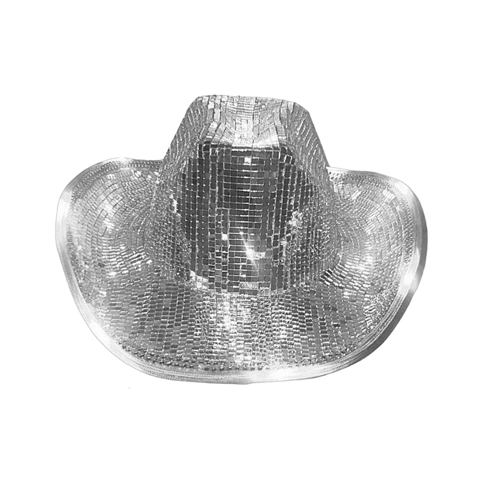 Cowboy Hat Wide Brim Glittered Cowgirl Hat for Men Women Girls Boys Wedding