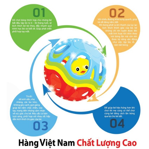 Đồ Chơi Vận Động Chickenball Bằng Nhựa Mềm Hàng Việt Nam