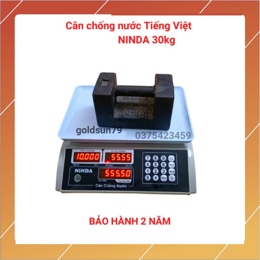 Cân điện tử chống nước Tiếng Việt NINDA 30kg