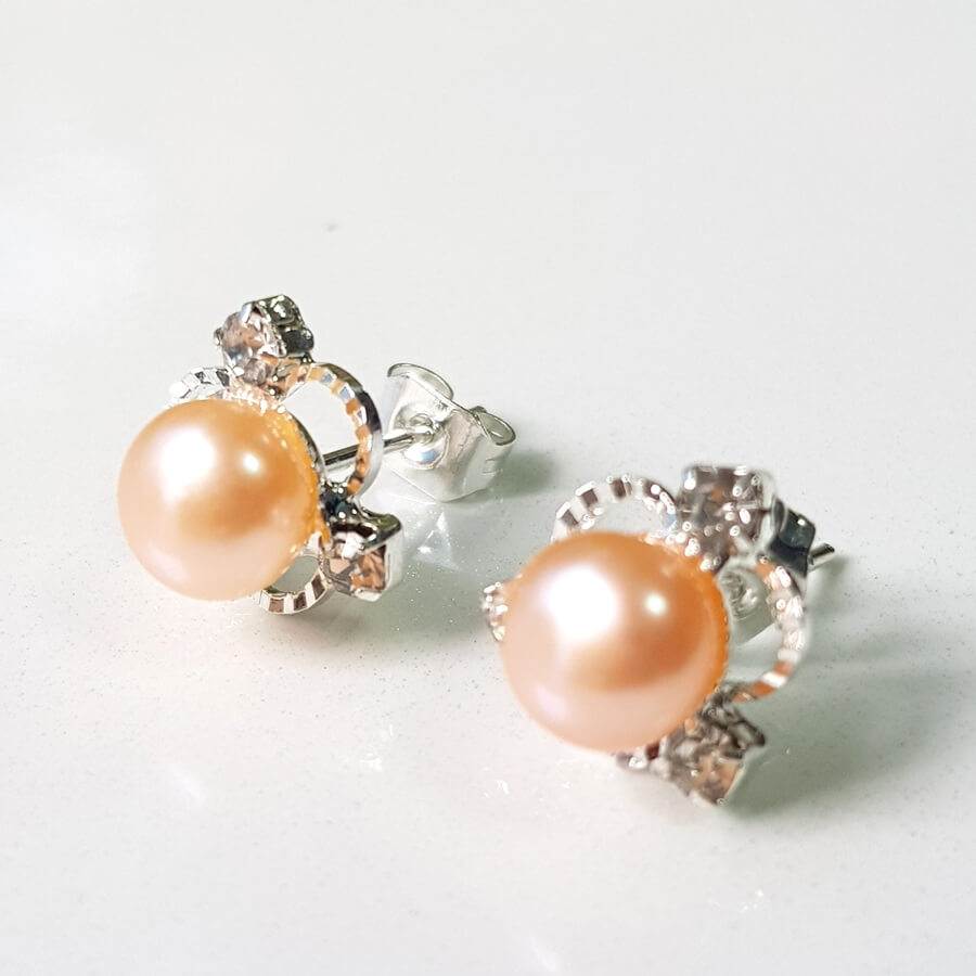 Bông Khuyên Tai Ngọc Trai Kiểu Nụ Cánh Sen - Trang Sức Cô Tấm - Lotus Pearl - CTJ6806
