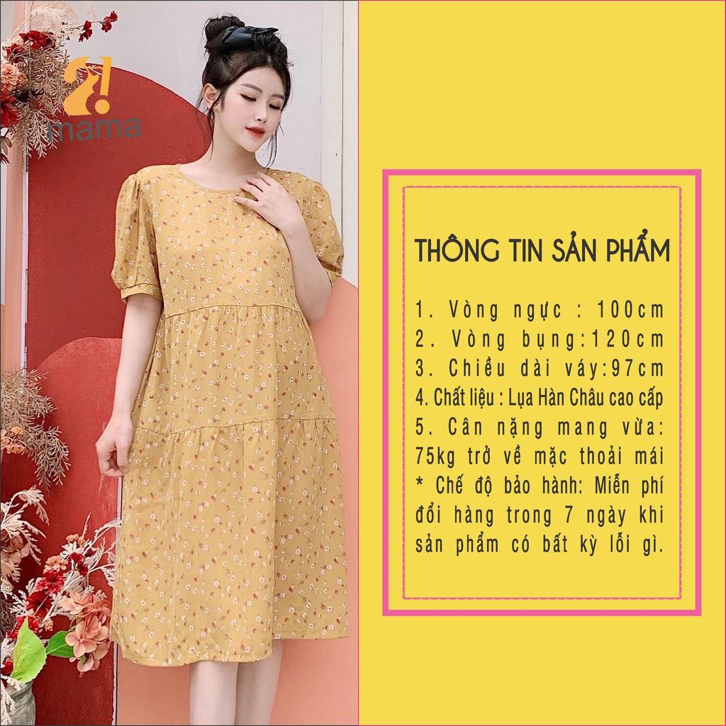 Váy bầu dự tiệc thiết kế 2MAMA dáng suông đuôi cá mùa hè - V92
