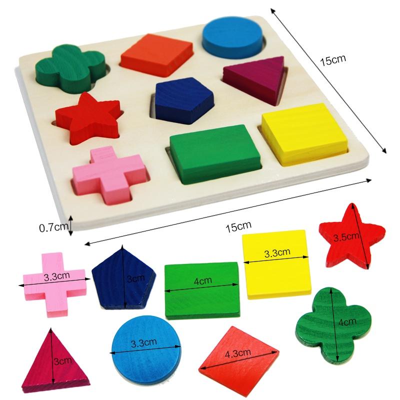 Combo Đồ chơi xếp khối montessori cho bé từ 1-3 tuổi Đồ chơi gỗ thông minh