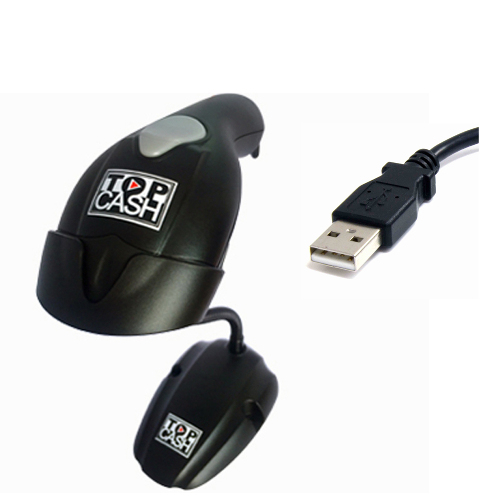 Máy quét mã vạch Topcash LV-908P dùng để đọc các loại mã vạch 1D nhập trưc tiếp từ Đài Loan - Hàng chính hãng