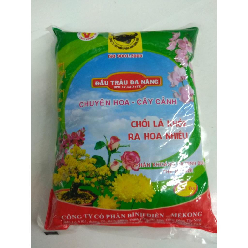 Đầu trâu ĐA NĂNG 17-12-7+TE cao cấp Bịch 1kg KNS204