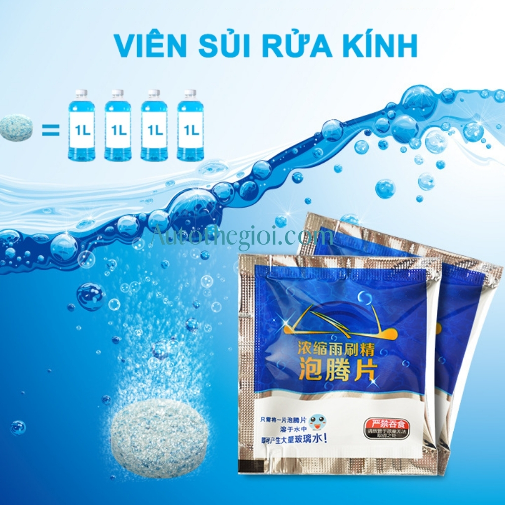 Viên sủi rửa kính xe ô tô, viên sủi nước rửa kính ô tô - 1 viên