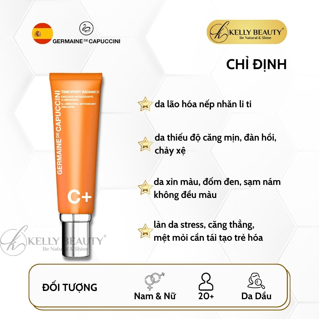 Nhũ Tương Trắng Sáng Da Germaine Illuminating Antioxidant Emulsion - Ngừa Nếp Nhăn, Đều Màu Da | Kelly Beauty
