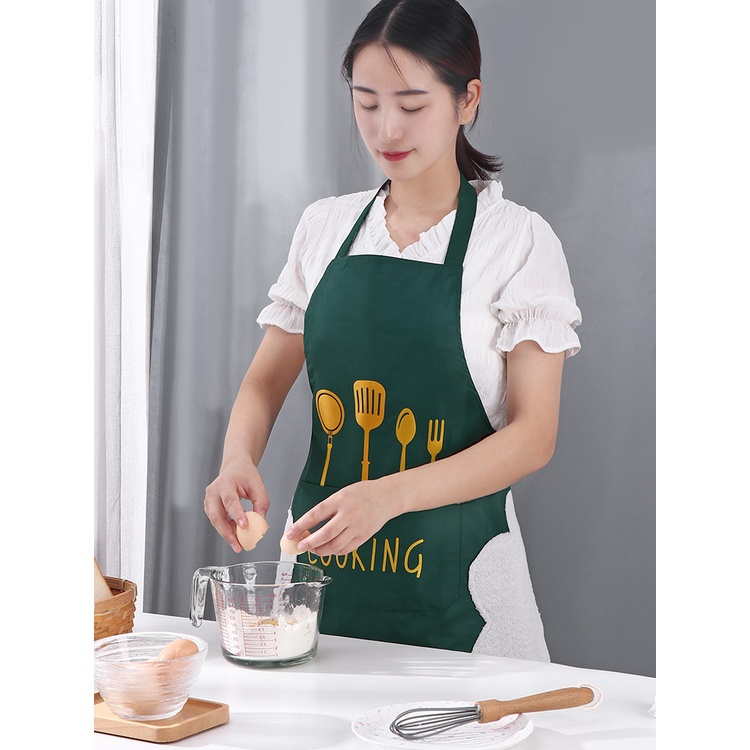 Tạp Dề Cooking Có Túi Đựng Làm Bếp, Pha Chế, Phục Vụ, Bán Cafe Dễ Thương, Chống Thấm Nước