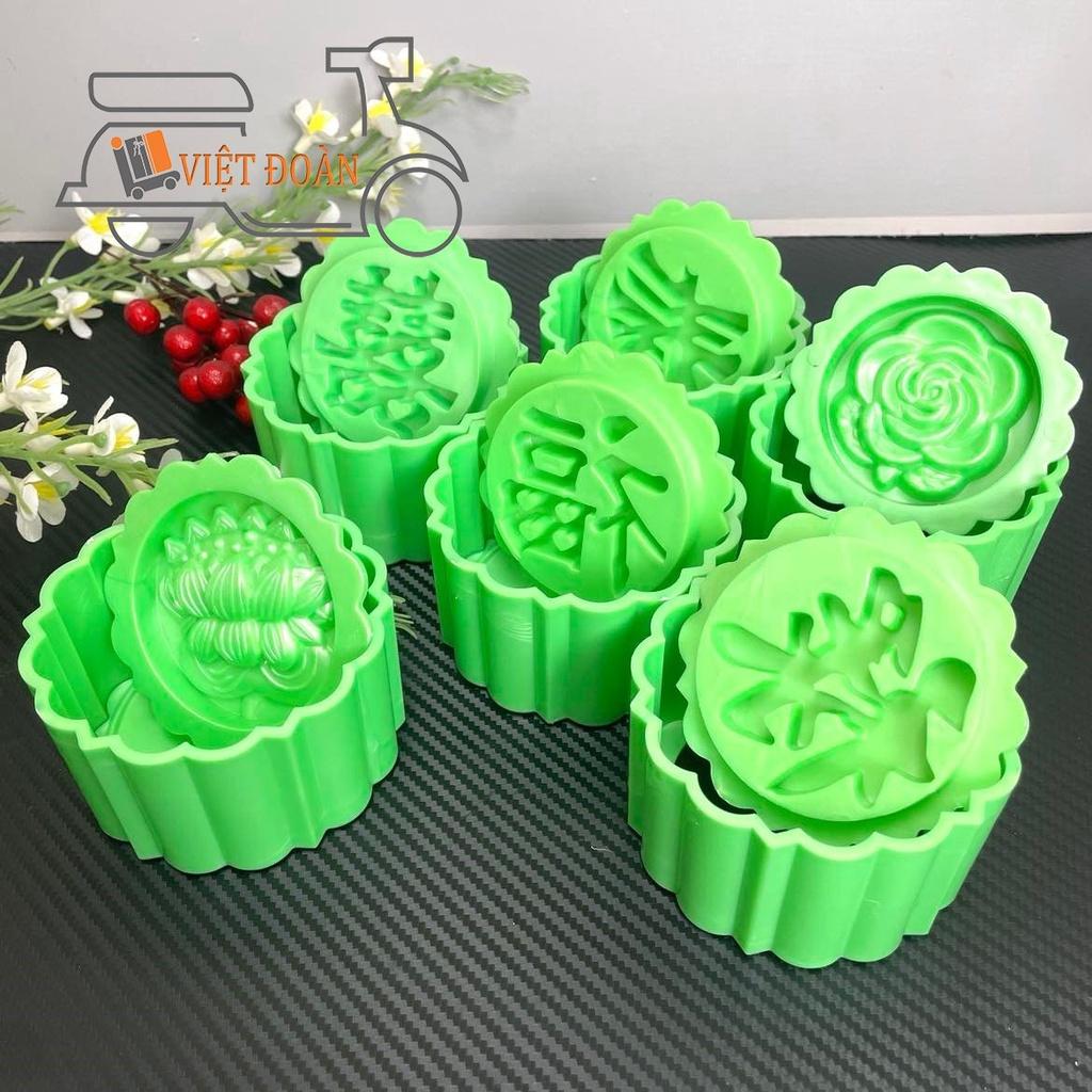 Khuôn Nhấn Xôi Hình TRÒN 9cm hoạ tiết Hoa Hồng, Sen, Phước, Lộc, Thọ, Hỷ - 3D SIÊU SẮC NÉT . Bí quyết làm bánh SIÊU ĐẸP