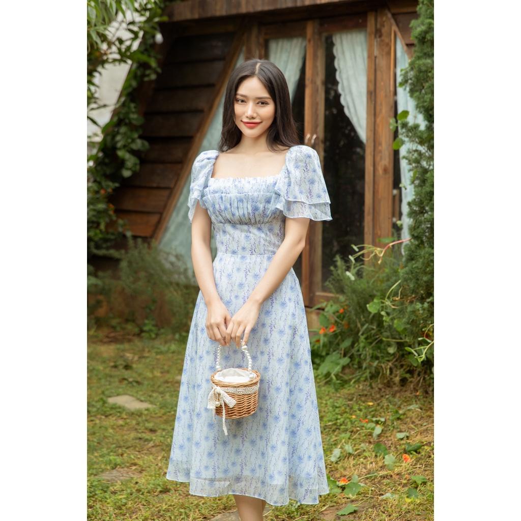 TIELA Đầm váy hoa xếp ngực ba tầng - Nomi Dress