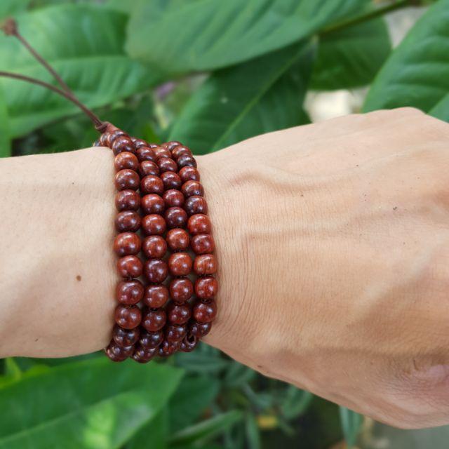 Vòng tay gỗ đàn hương hạt tròn 5 ly 108 hạt loại đẹp