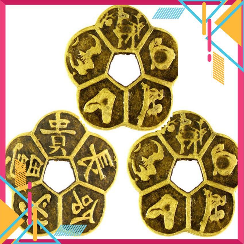 ️Evoucher Đồng tiền hoa mai 5 cánh- đồng xu hoa mai kim tiền 5 cánh 206570