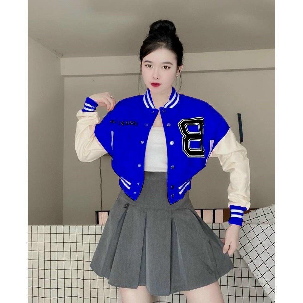 ÁO KHOÁC NỈ BOMBER LOGO B THÊU FORM LỬNG HOT HIT NĂM NĂY