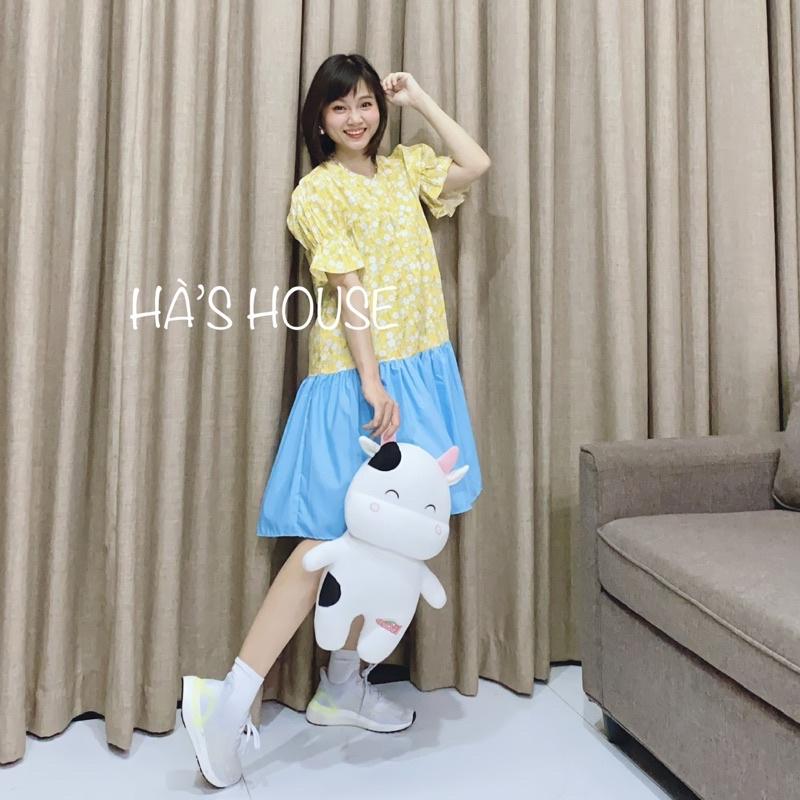 Đầm babydoll phối màu dễ thương