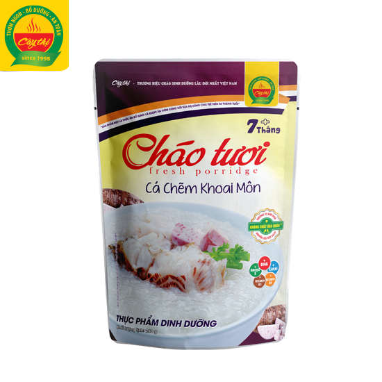 Cháo Tươi Cá Chẽm Khoai Môn Cây Thị Mở Gói Ăn Ngay 240G