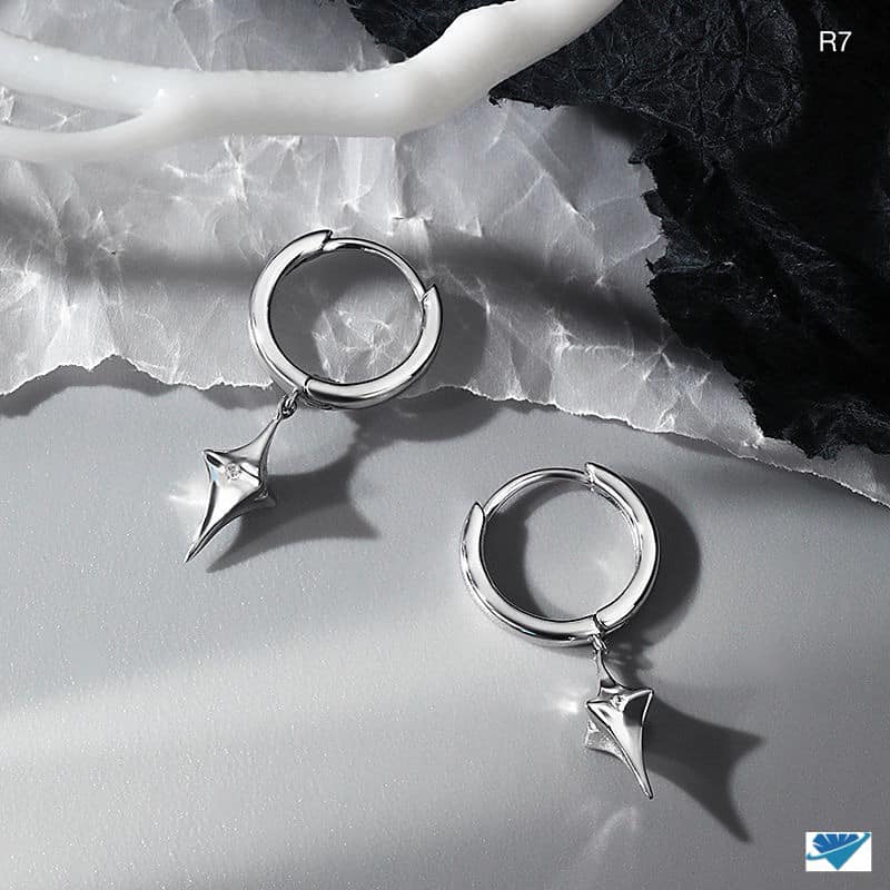 Hình ảnh Bông tai bạc thời trang chất liệu bạc ta MS07n