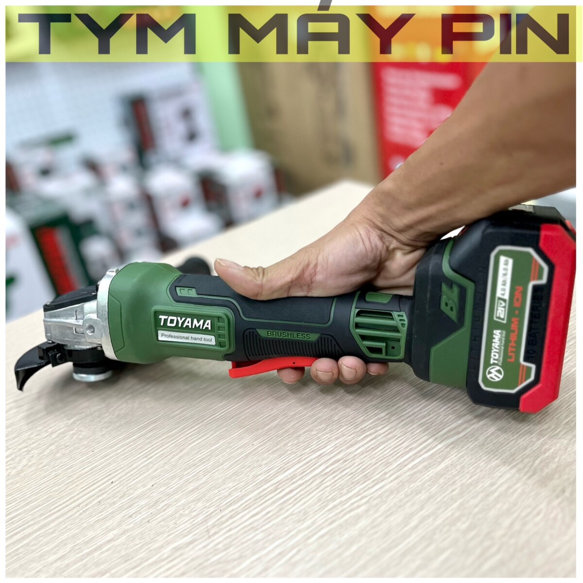 Bộ máy mài góc sử dụng pin Toyama C-05 - tym máy pin