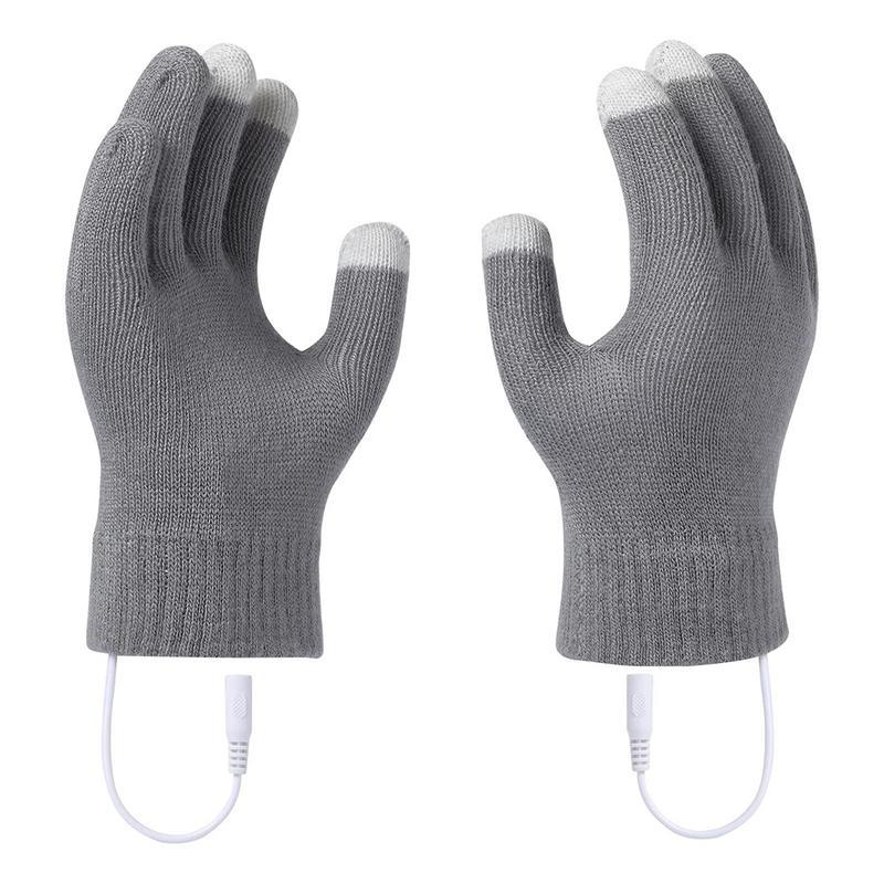 Găng tay USB Găng tay mùa đông Mittens Women Màn hình cảm ứng 5V Găng tay đan ấm Găng tay tay Găng tay nhiệt với màn hình cảm ứng Color: Blue