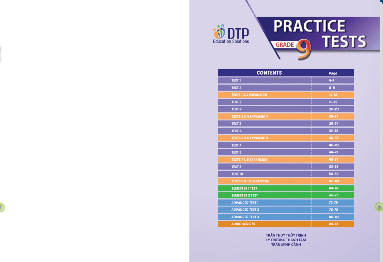 Practice Tests Grade 9 Sách mềm sách học sinh