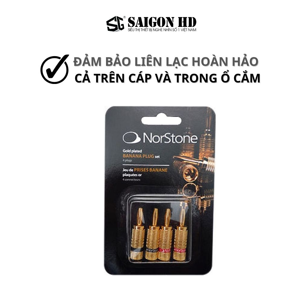 Jack bắp chuối NORSTONE Banana Plugs Gold - Hàng chính hãng, giá tốt