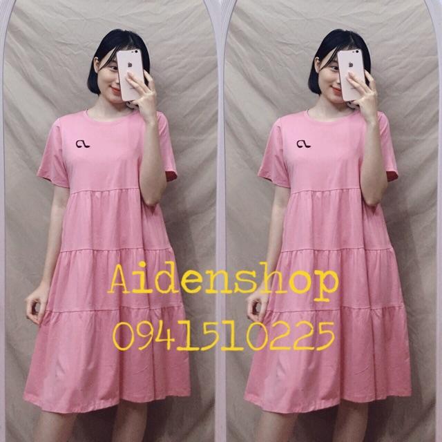Váy bầu đầm bầu đẹp dáng suông cotton mát