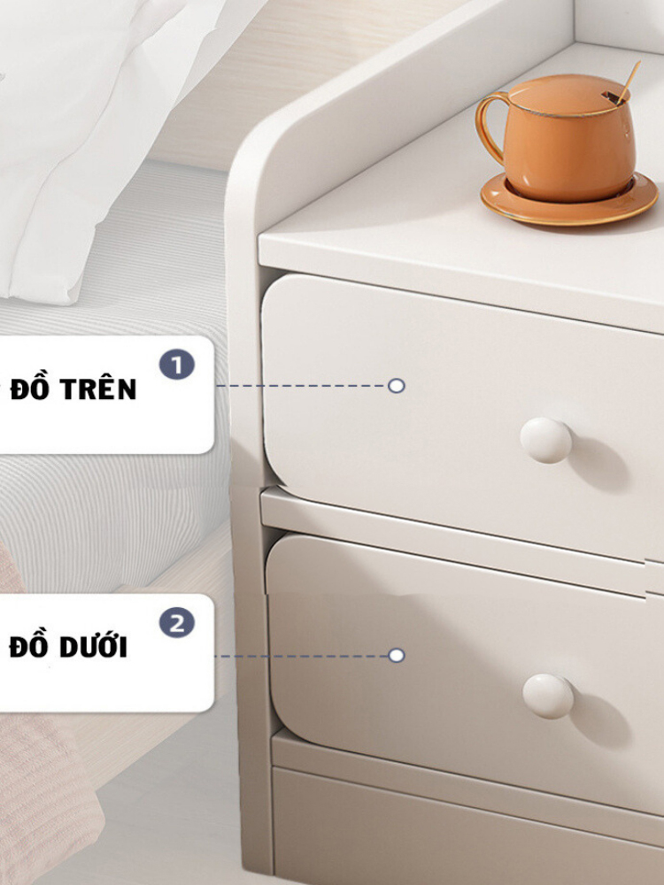 Tủ Kê Đầu Giường Gosashi Tab Đầu Giường Mini Có Ngăn Kéo Chất Liệu Gỗ MDF Phủ Melamin