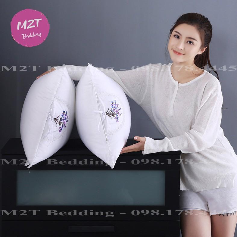 Ruột gối thơm Lavender M2T bedding ruột gối hơi cao cấp kháng khuẩn mềm mại 45x65 cm