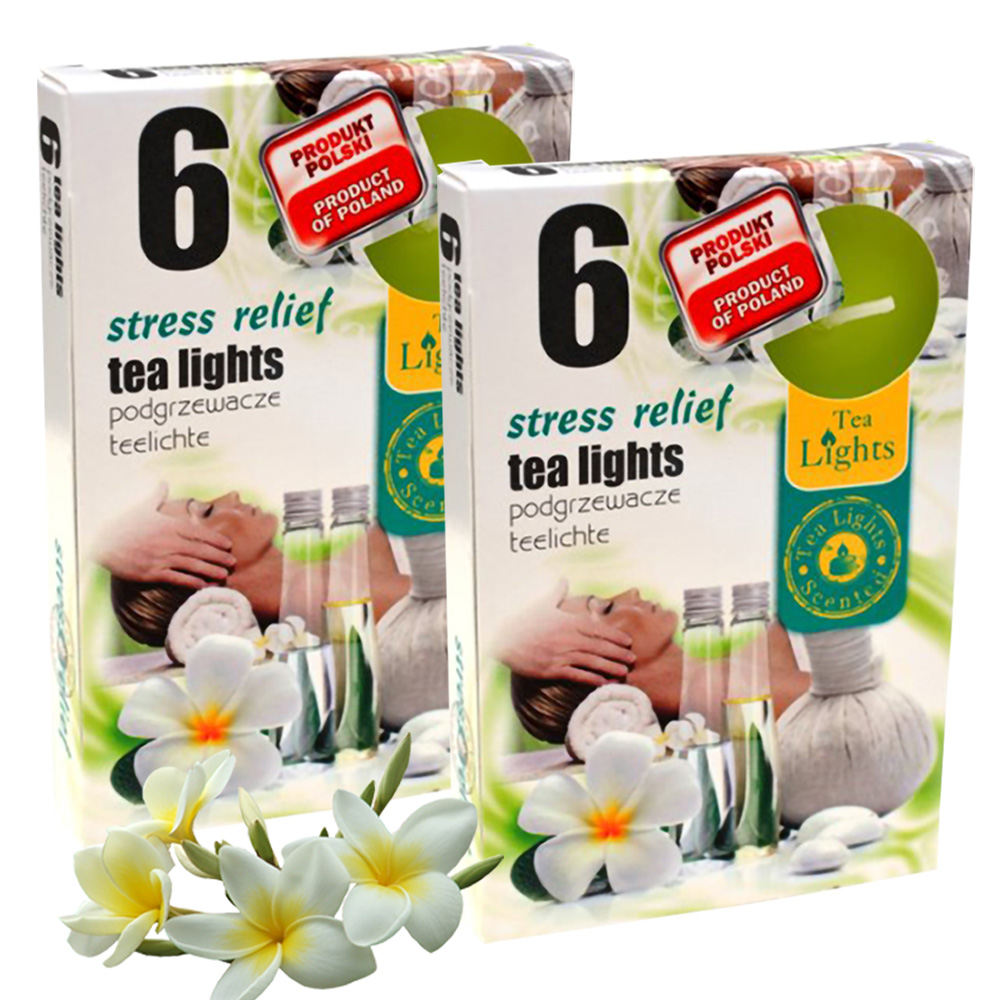 Combo 2 hộp 6 nến thơm Tealight Admit nhập khẩu Châu Âu Stress Relief - hương hoa đại