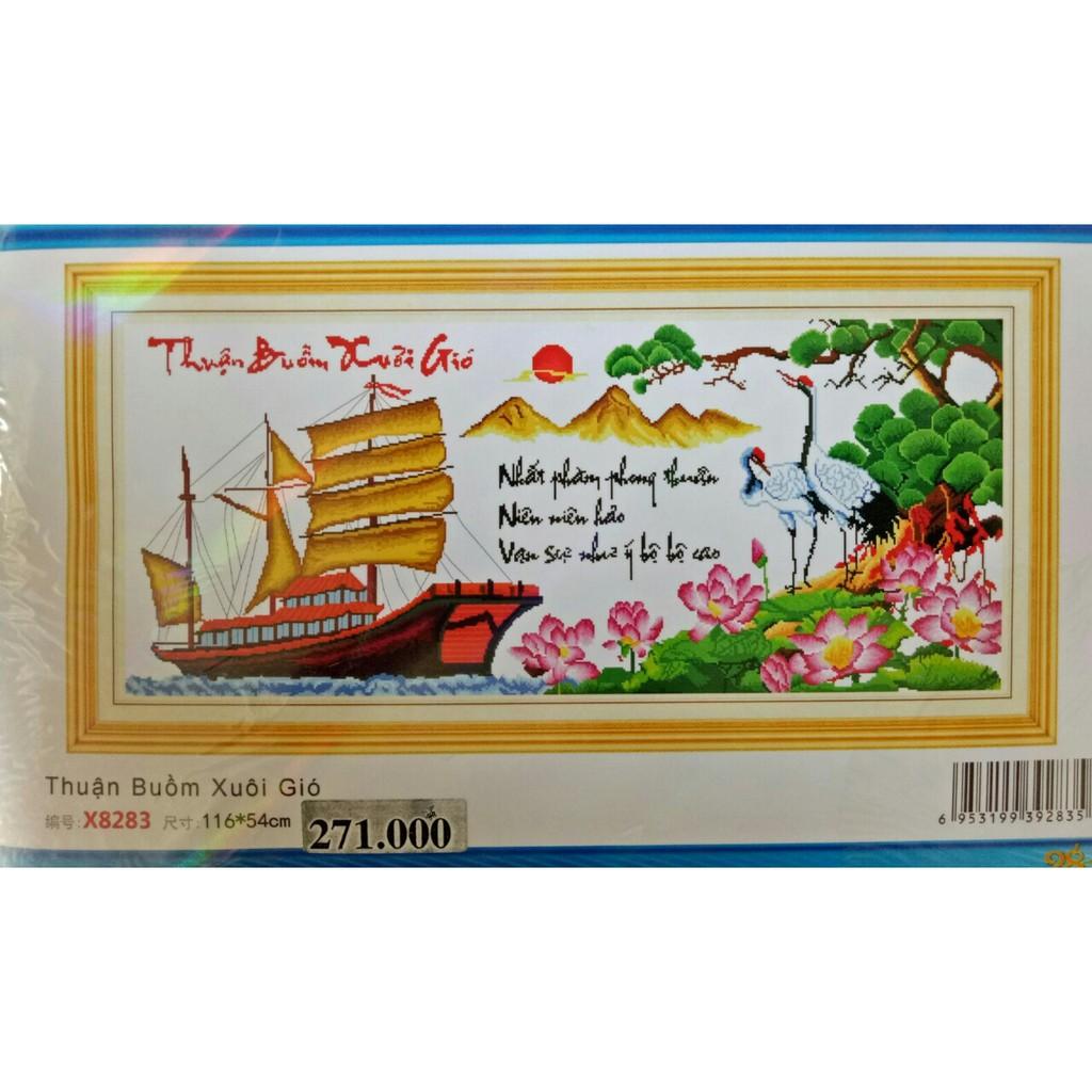 Tranh thêu phong cảnh, kích thước 116 x 54