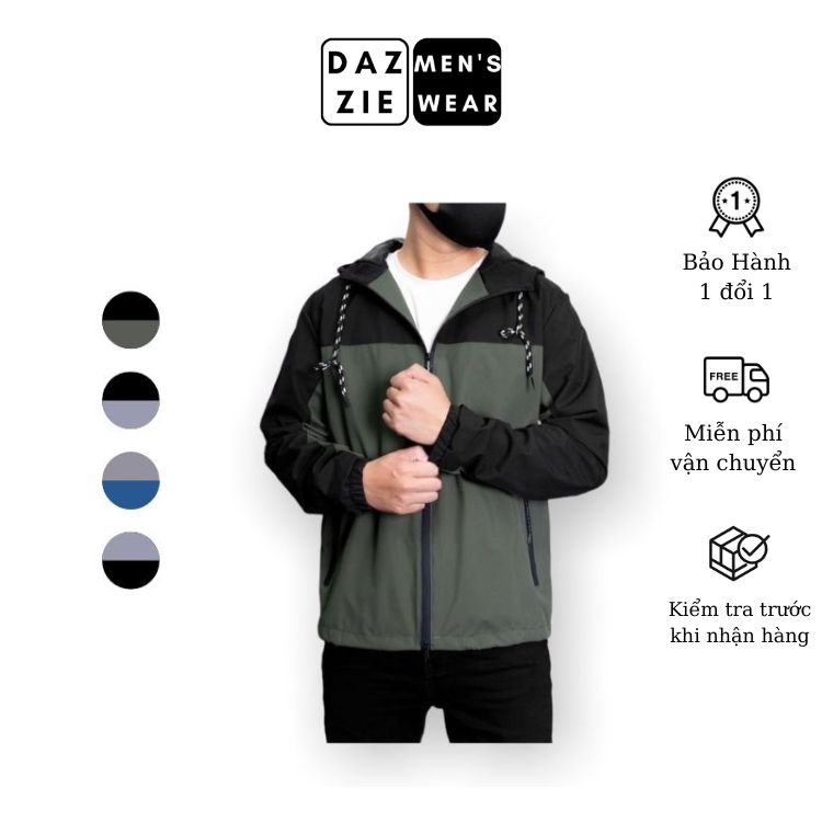 Áo Khoác gió Nam vải Gore-Tex 2 lớp Cao Cấp chống nước, chống gió, giữ ấm