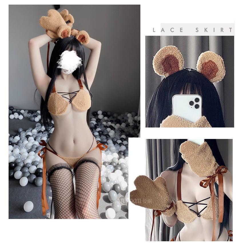 Cosplay gấu nhỏ sexy đáng yêu, đồ lót hóa trang món quà gợi cảm quyến rũ TK2648