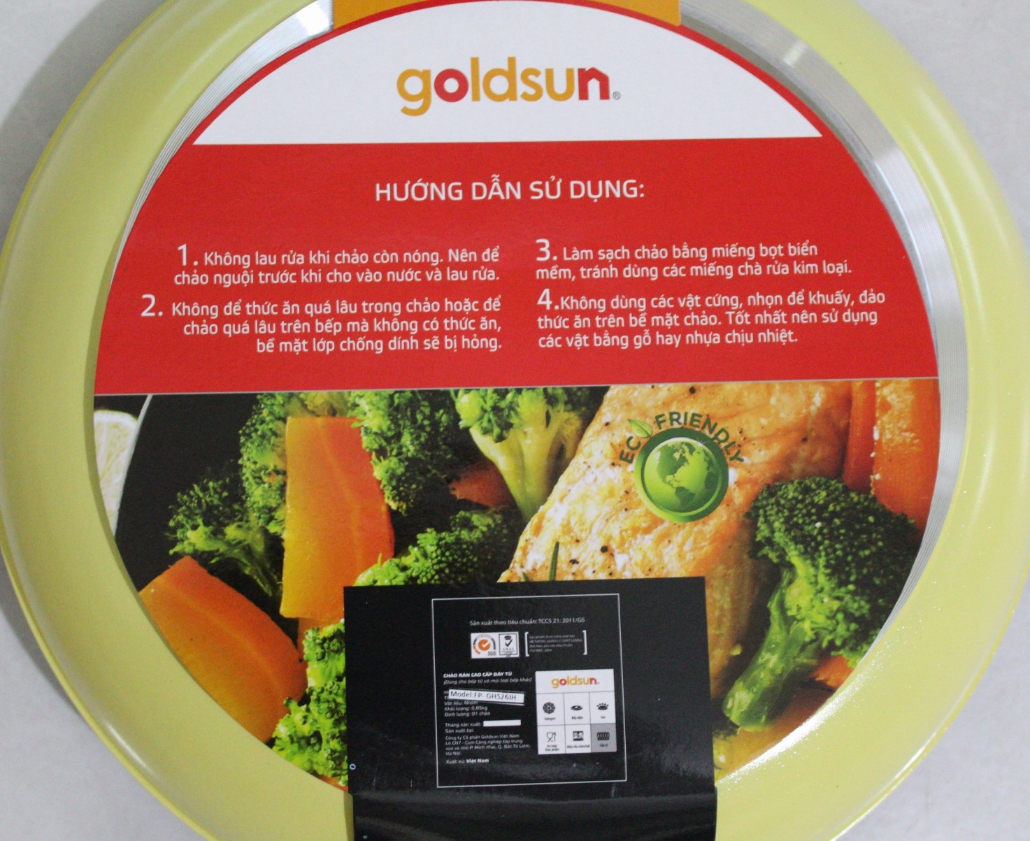 Chảo Rán Chống Dính Cao Cấp Đáy Từ Goldsun FP-GH526-IH (26cm) Dùng Mọi Bếp - Màu Ngẫu Nhiên - Chính Hãng