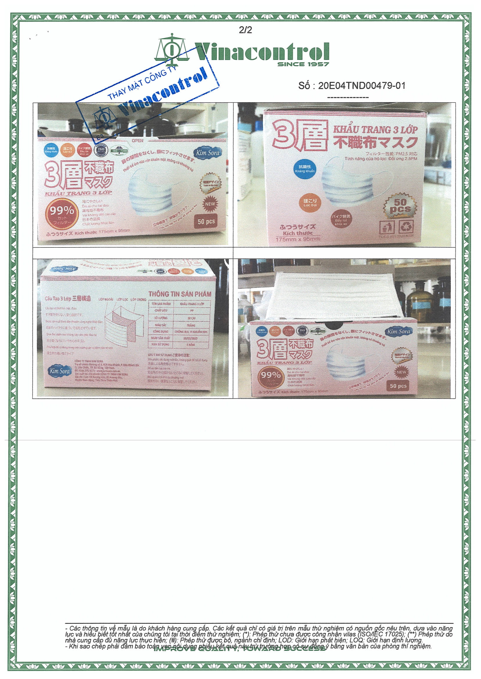 Khẩu trang y tế Kim Sora 3 lớp tiêu chuẩn Nhật Bản màu trắng hộp 50 chiếc