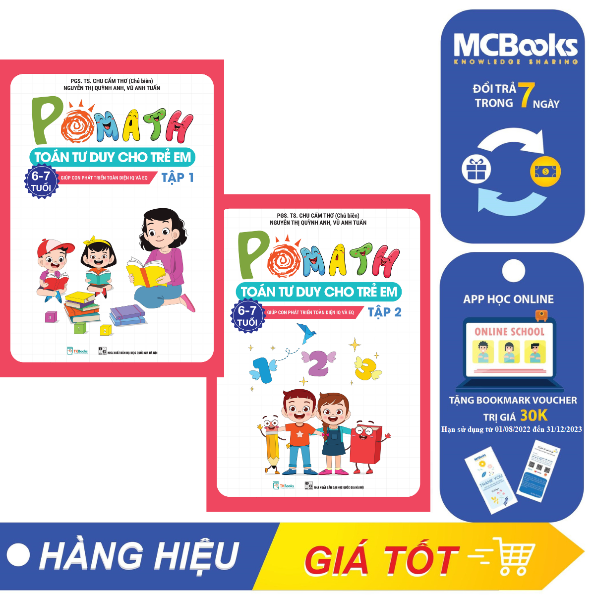 Combo Pomath - Toán Tư Duy Cho Trẻ Em 6 - 7 Tuổi - Tkbooks