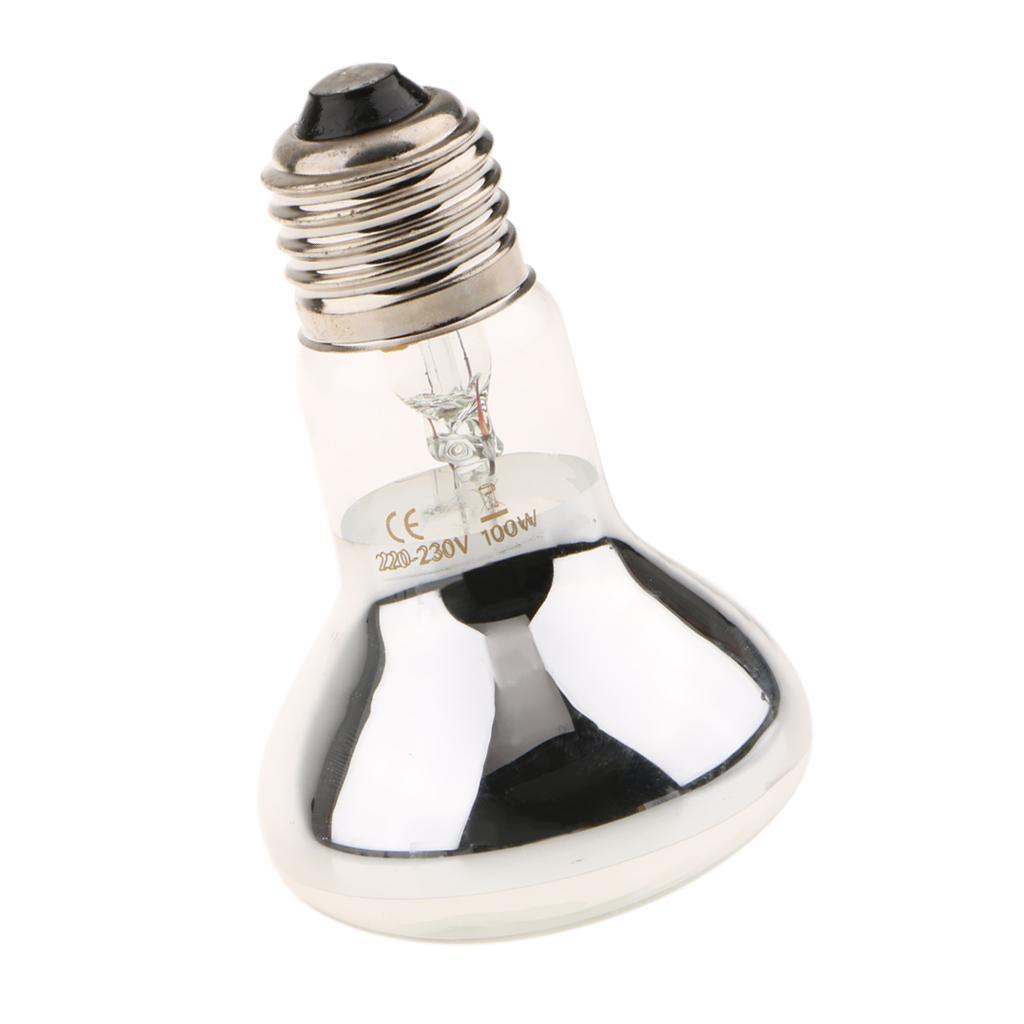 2x Heat Basking Lamp Reptile Light Bulb Brooder Lamp Reptile Supplies 100W