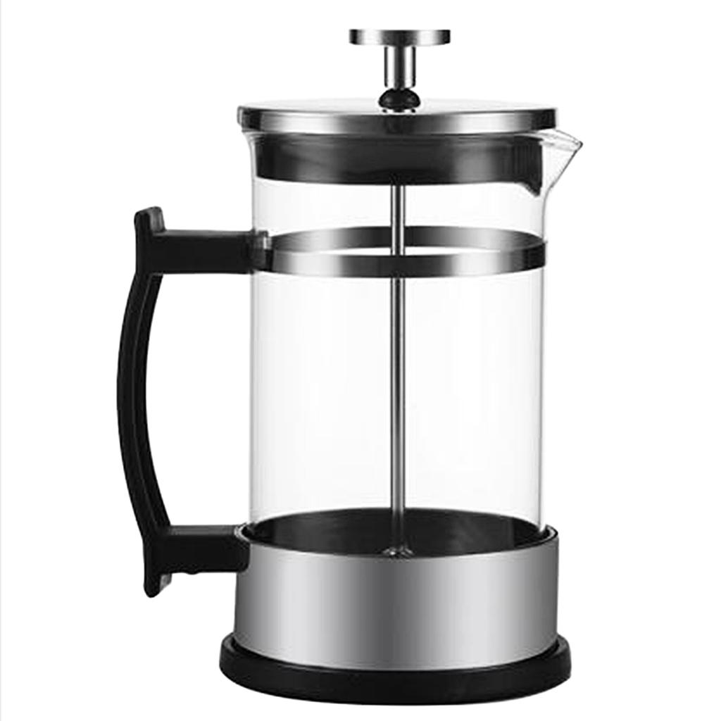 Household Stainless Steel French Press Tea Coffee Maker Carafe 350ml 1-2Cup