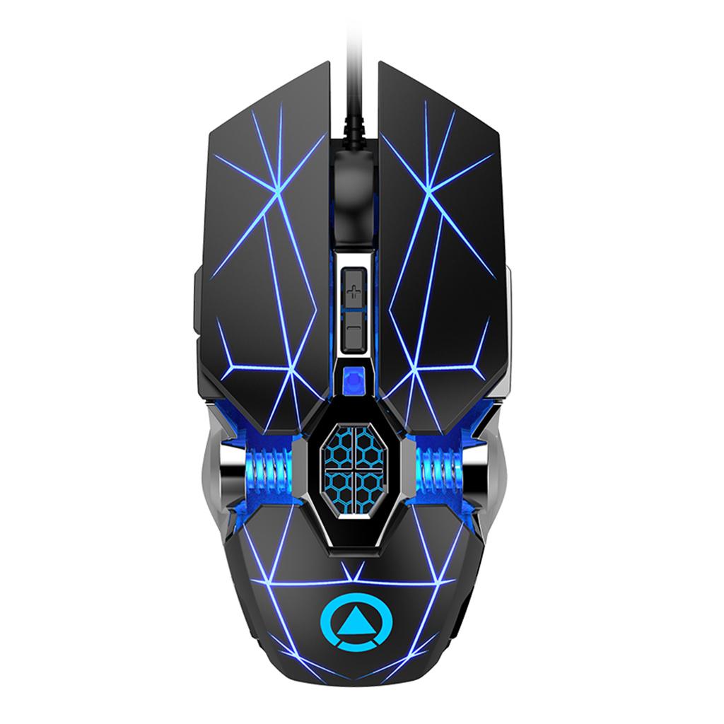 Gaming Mouse Wired, Ergonomic Computer Mice with 7 Buttons and Breathing LED Light, 4 Adjustable DPI Up to 3200 for PC Mac Laptop and Gamer