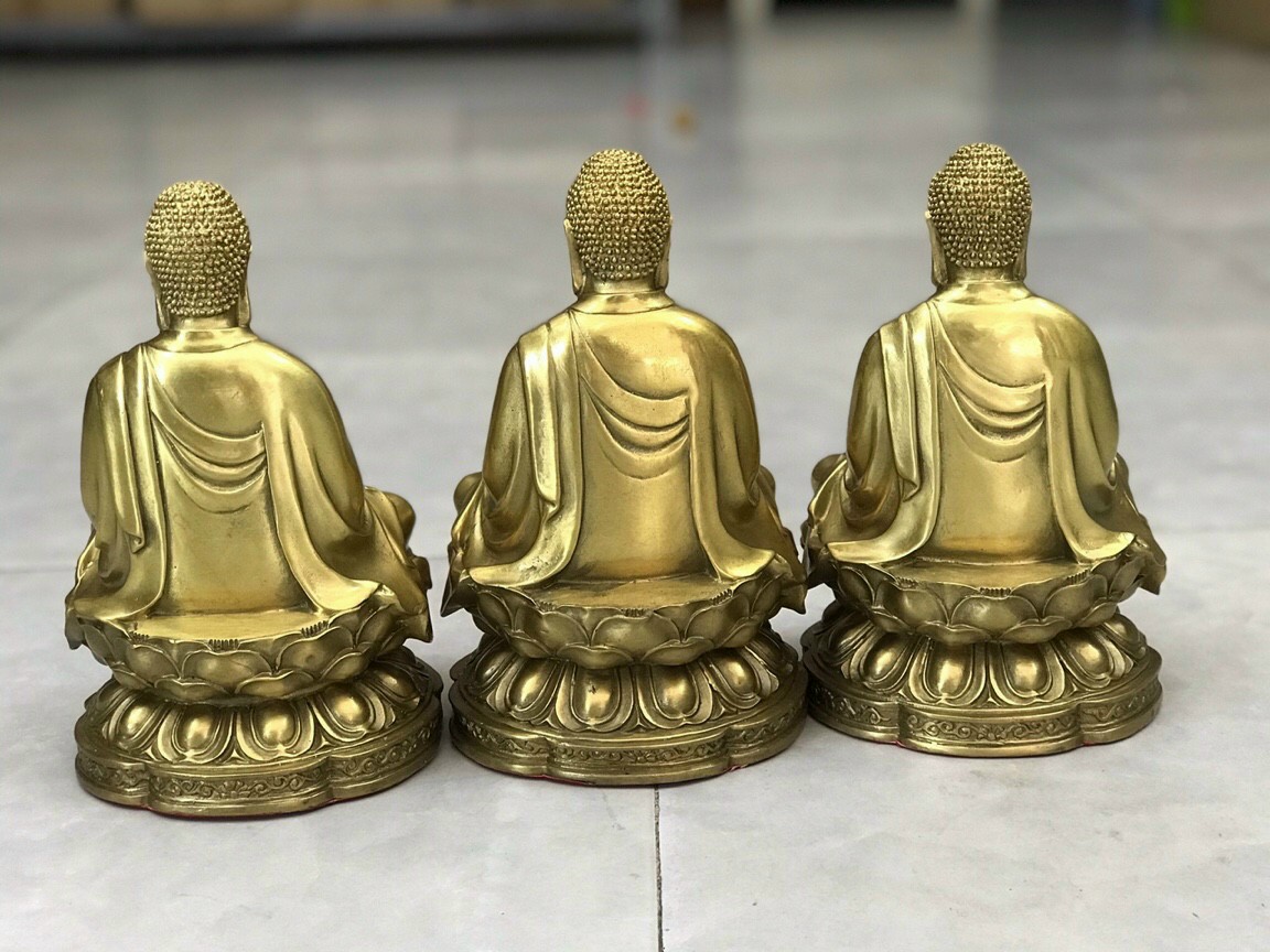 Bộ 3 phật tổ ngự đài sen - Vật phẩm phong thủy