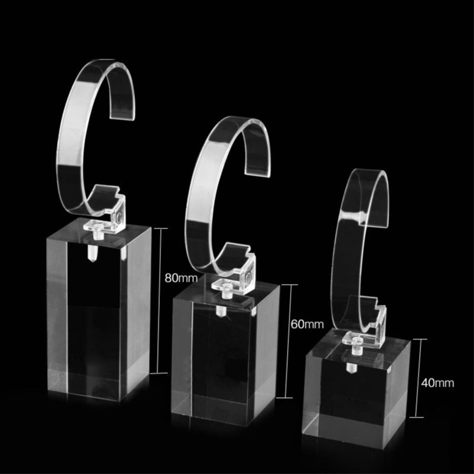 3 Pieces Jewelry Bracelet Watch Display Rack Storage for Retail Dresser Shop