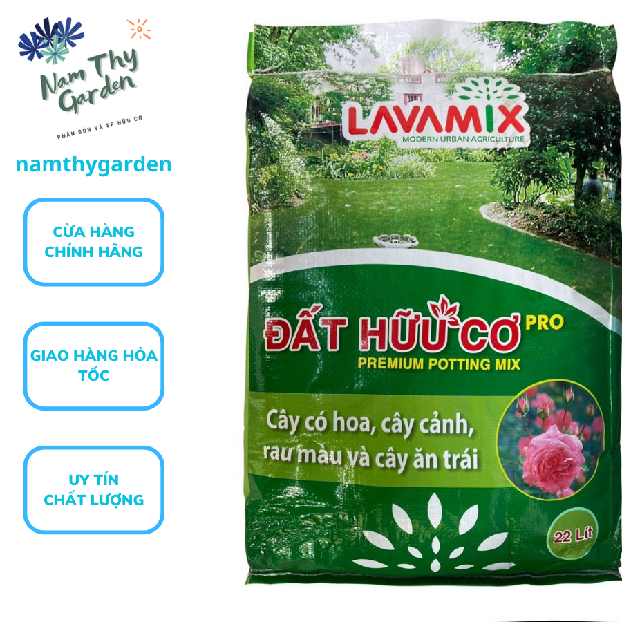 ĐẤT HỮU CƠ CAO CẤP PRO LAVAMIX BAO 22dm3 ( khoảng 10-12kg) CHUYÊN TRỒNG RAU, CÂY KIỂNG