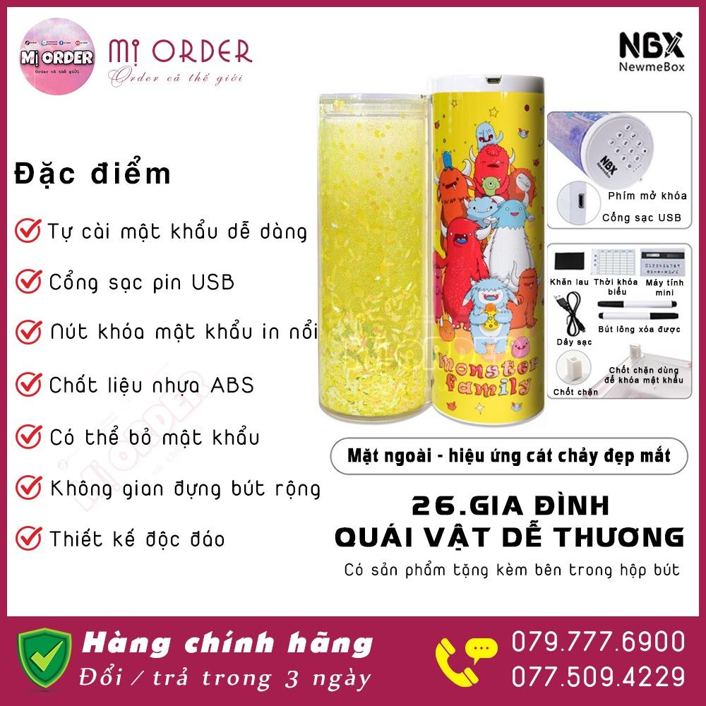 [Hộp bút Có MK + Kim tuyến]Gia đình quái vật dễ thương